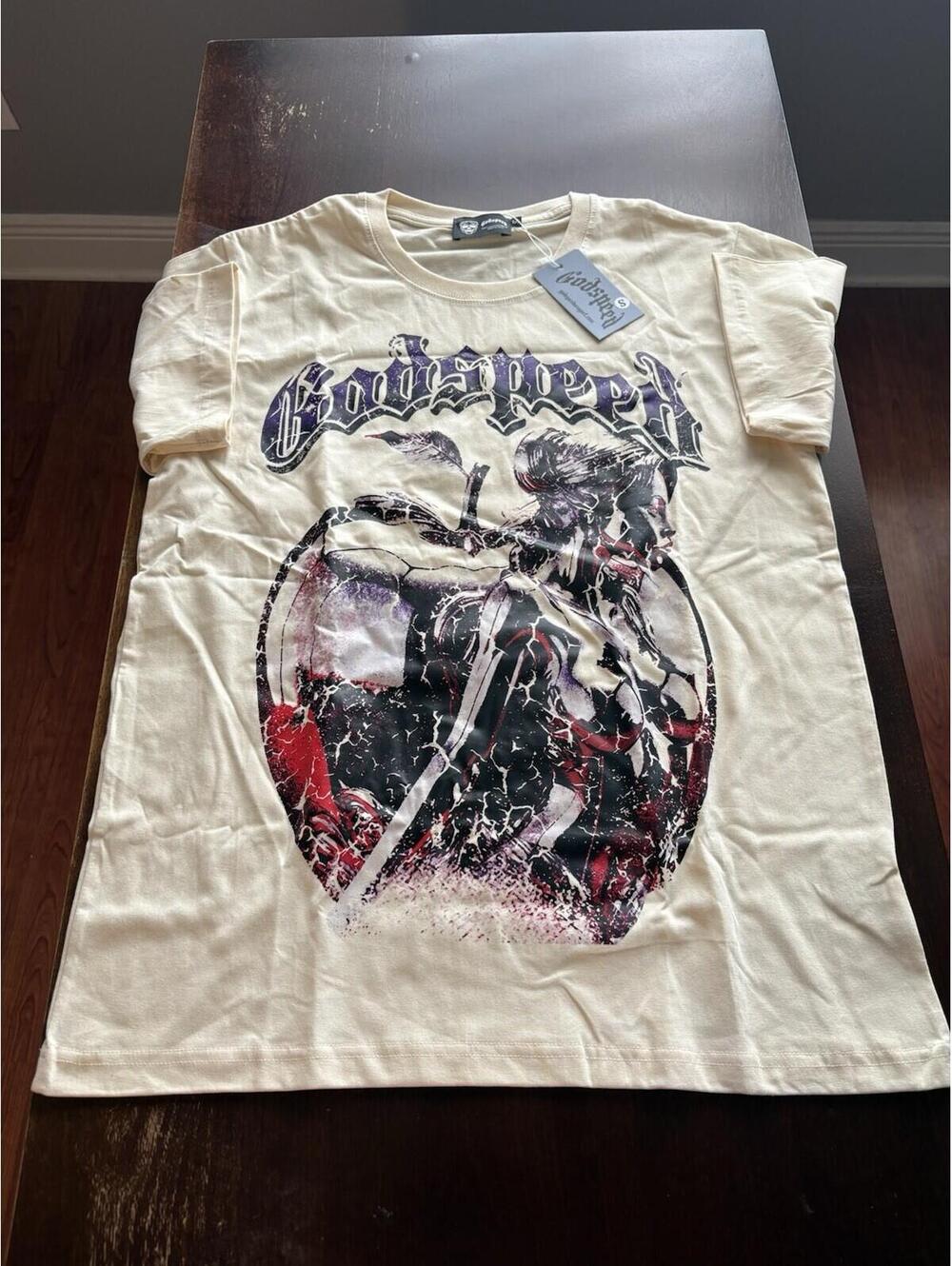 Mens Graphic Godspeed Inspired Style Shirt Size Medium
